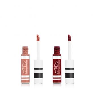 LE At Play® Mini Matte Liquid Lip Color Kit Taupe That/Red Envy